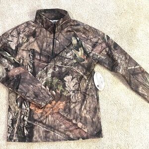 NWT Mossy Oak Performance Bonded  1/4 Zip break up country Camo Mens Medium